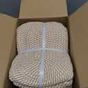 5 Pack Small Woven Storage Baskets for Shelves, Cotton Rope Baskets Organizer for Bathroom, Closet & Nursery, Decorative Storage Bins for Organizing Socks, Toys, 11.8"x7.9"x4.7", Khaki/White