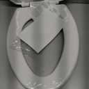 Bemis 7300SLEC Slow Close Toilet Seat, Easy Clean Hinges and Durable Plastic Seat, Made in USA, Elongated, White