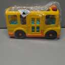 Fisher-Price Little People Toddler Toy School Bus Musical Push-Along Vehicle with 2 Figures for Pretend Play Ages 1+ Years