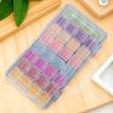 VTG Bead Organizer Box, Diamond Painting Drill Storage Containers, 32 Slots Diamond Art Storage Boxes Kits for Adults.Embroidery Beads Storage Box with Label. (32 square bottles)