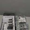 CAXXA Heavy Duty Pan Rack, Pot Lid Rack, Kitchen Cabinet Pantry Cookware Organizer Rack Holder with 5 Adjustable Dividers, Chrome