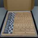 Large 23 inches Horse Racing Board Game with 11 Luxury Metal Horses, Foldable Wood Horse Race Board Game with 2 Sets of Dice, 2 Boxes of Cards for Parties and Gambling (Medium, Black)