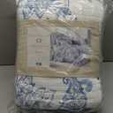 Levtex Home - Bennett Quilt Set - King/Cal King Quilt with Two King Pillow Shams - Floral Paisley - Blue and White - 106x92in and Pillow Sham Size 36x20in - Reversible - Cotton