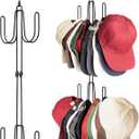 NANATI Hat Hangers for Closet, Stainless Steel Hat Organizer, Hat Racks for Baseball Caps, Cap Organizer for Baseball Caps, 1 Pack, Black