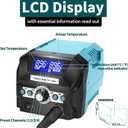 YIHUA 939D+ III EVO Digital Soldering Iron Station Kit 110W High Power with LCD display, 4 Memory Channels, Sleep Mode, Digital Calibration, Solder Wire, Helping Hands, Magnifier, 3 Soldering Tips
