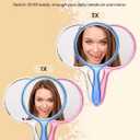 3 x OMIRO Hand Mirror, Double-Sided Handheld Mirror 1X/3X Magnifying Mirror with Handle, Set of 3 (Mix Colors)