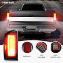 Tail Lights [LED Kit] Compatible with Dodge RAM 1500 Pickup 07-08, 2500 3500 Truck 07-09 [Factory Halogen Type] Rear Brake Lamp Taillight Assembly, Clear Lens
