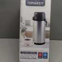 Airpot Coffee Dispenser with Pump,102 OZ/ 3L Large Coffee Dispenser with Tea Filter for Party Hot Drinks Water Tea Chocolate Hot/Cold Water, Insulated Stainless Steel Thermal Carafes (101.4 Ounces)