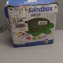 Turtle Sandbox with Lid & Beach Toys Set, 38" Kids Sandbox for Toddlers 3-8, Indoor Outdoor Sensory Play Sand Box with Cover, Summer Gift for Ages 3-8
