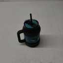 REDUCE Reusable 50 oz Cold1 Water Tumbler  Ergonomic Handle  Double-Wall Insulation  Sturdy Desktop/Tabletop Mug with Lid and Straw  BPA-Free  Stainless Steel for Gym, Home, or Office Phantom