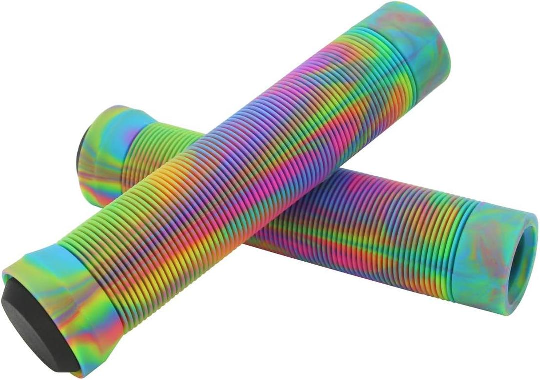 Bike Handlebar Grips, Rubber Bicycle Grips Soft Cycling Grips Non-Slip Bike Handles Grips for Pro Stunt Scooter Bars and BMX Bikes Bars