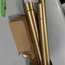 1 Inch Gold Curtain Rods for Windows 72 to 144 Inches (6 to 12 ft), USFOOK Telescoping Single Drapery Rod, Decorative Curtain Rod with Luxury Translucent Finials