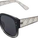 AEZUNI Trendy Reading Sunglasses Women Stylish Square Sun Readers UV Protection Glasses 1.0 1.5 2.0 2.5 3.0 3.5 (Not-bifocal (Black+clear)