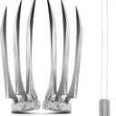 Superhero Claws, Wolverine Claws with Plastic Handles for Adults, Wolf Claws for Halloween Cosplay Props, Set of 2, One Pair Silver