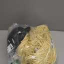 Geyoga Black Derby Hat Polarized Round Sunglasses Raffia Costume Hat Circle Sunglass Hawaiian Grass Mini Skirt Luau Skirt (29.9 Inch)