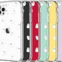 LUHOURI Designed for iPhone 11 Pro Case with Screen Protector - Crystal Acrylic Clear for Women and Girls - Slim Fit Protective Phone Cover 5.8" - Little Ghosts