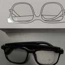 AI Smart Glasses – Modern Rectangular Frame, Black