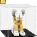 LANSCOERY Acrylic Display Case, Assemble Showcase Display Box for Collectibles, with Dustproof & Seamless Display Design, 9x9x9inch Black Base inch