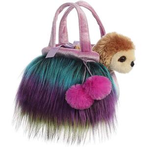 Aurora Fashionable Fancy Pals Furries Moonrise Sloth Stuffed Animal - Plush with Stylish Purse for Dress Up Fun - Perfect for Kids 3+ Years, Costumes, and Birthdays - Multicolor 7 Inches