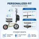 BlessReach All Terrain Knee Scooter for Adults Foot Injuries,11” Big Wheels