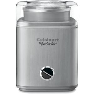 CUISINART Ice Cream Maker, Ice Cream and Frozen Yogurt Machine, 2-Qt. Double-Insulated Freezer Bowl, Silver, ICE-30BCP1