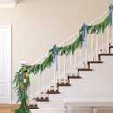 Jutom 1 Pcs 18 Feet Christmas Norfolk Pine Garland Realistic Artificial Faux Greenery Cedar Garland for Mantle Holiday Indoor Outdoor Fireplace Winter Christmas Decorations