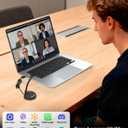 Mic for Mac mini m4, USB C Microphone, Plug &Play Desktop Cardioid Condenser External Small Computer Mic for Laptop, Mute Button, for Windows, MacBook Pro/Air, for Recording, Dictation/Meeting