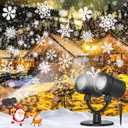 Snowflake Projector Lights Outdoor, Led Christmas Lights Outdoor, Snowfall Projection Lights Waterproof for Christmas Decorations[LL-049-03], White