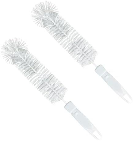 Lola Products Bottle Brush Cleaner, Durable Fiber Bristles Around Twisted Wire with Gripper Handle & Storage Hang Hole, Dishwasher Safe, 2 Pack