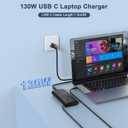 130W USB C Laptop Charger Compatible with Dell XPS 15 9575 9510 9500, Precision 5530 5560 5750, Latitude 7410 5520 5420, Replacement for Dell 130W AC Adapter
