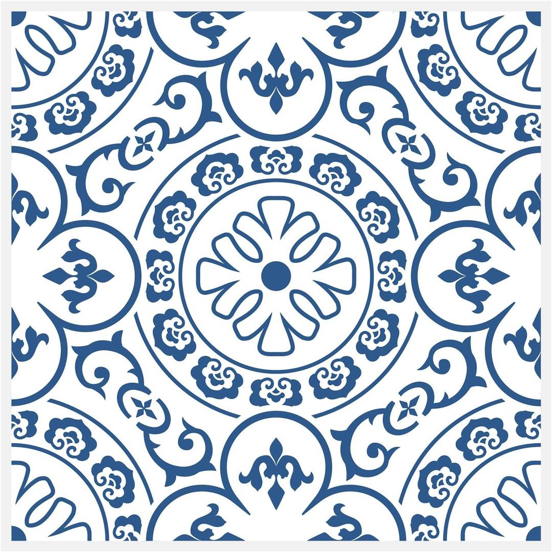 SVNOOC Peel & Stick Tile Stickers 12 PCS Self Adhesive Backsplash Decorative Wall Stickers for Kitchen Bathroom Tile Decals Waterproof & Removable 6" x 6" (Blue)