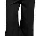 GORGLITTER Women's Low Rise Trousers Dress Pants Dressy Low Waisted Wide Leg Straight Business Casual Work Slacks Pants (Black, XS)