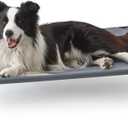 Love's cabin Elevated Cooling Dog Bed for Large Dogs, Portable Indoor & Outdoor Raised Pet Dog Cat Cot, Durable Summer Frame with Breathable Mesh, Grey, 48 inches (48" X 35.5" X 8")