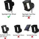 Silicone Skin Cover Case Compatible with Ring Spotlight Camera Wired - Sun Glare, UV & Weather Protection Skins Cover (1 Count, Black)