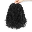 Aksice Pre-looped Yanky Twist Crochet Hair 10 Inch 8 Packs Bohemian Passion Twist Spring Mini Twist Crochet Hair for Black Women Boho Crochet Braids Synthetic (1B#)