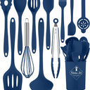 Kitchen Utensils Set-12 Pieces Silicone Cooking Utensils Set (Dishwasher Safe) 392°F Heat Resistant Spatula Set,Kitchen Utensil Set for Nonstick Cookware,Best Kitchen Tools with Holder