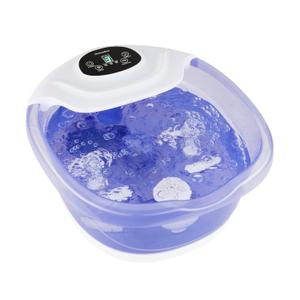 HoMedics Salt-N-Soak Footbath with Heat Boost and Soaking Salt Starter Kit, 4 Soothing Massage Rollers, Toe-Touch Controls, Splash Guard, Bubble, Vibration Massage, Bath Salt Dispenser, LED Display