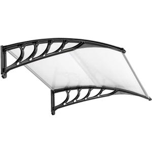 FCH Window Awning Door Canopy, 40" x 40" Window Awning Overhead Door Modern Polycarbonate Cover Outdoor Front Door Patio Canopy UV Rain Snow Sunlight Protection Hollow Sheet/Black (Clear Board & Black Bracket) FCH Window Awning Door Canopy, 40" x 40" Window Awning Overhead Door Modern Polycarbonate Cover Outdoor Front Door Patio Canopy UV Rain Snow Sunlight Protection Hollow Sheet/Black (Clear Board & Black Bracket)
