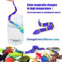 12 Pack Color Changing Sea Animal Toys,Change Color Ocean Animals Figures,Mold Free Bath Toys for Toddlers Kids,Water Table Toys,Rubber Floating Fish Toys for Themed Party Supplies,Goodie Bags Fillers