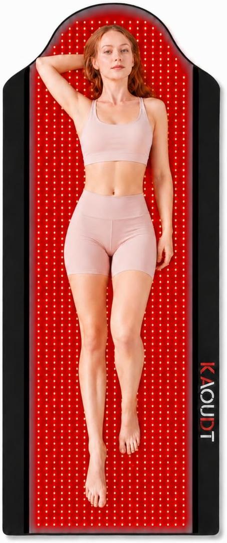 72"x33" Medical-Grade TPU Full Body Red Light Therapy Mat for Pain, FSA&HSA | For Full Body Pain Relief at Home: 1400 LEDs, 660&850nm, Easy to Clean, 3 Modes, 5 Levels, 90-Min Timer