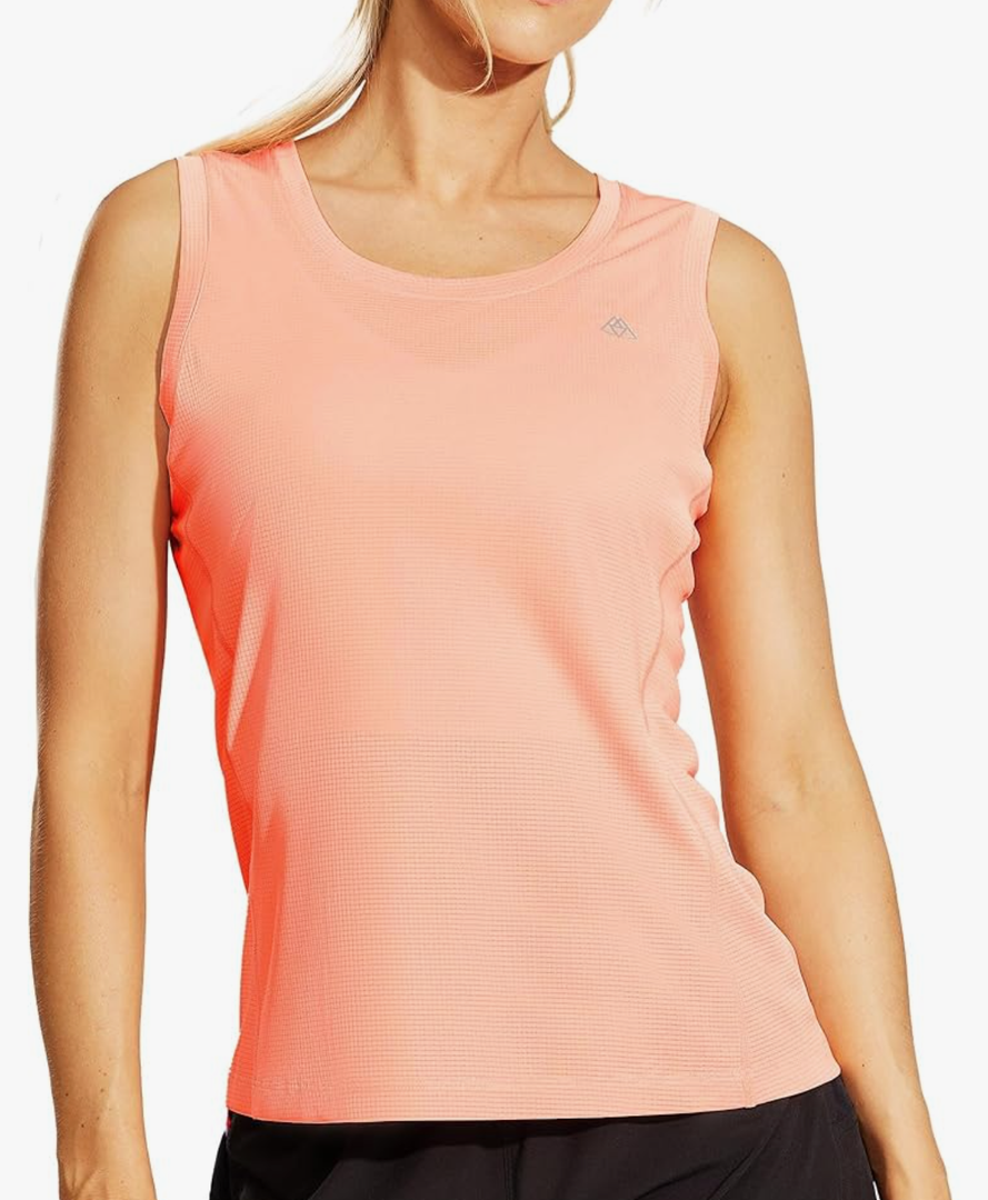 Haimont Women's Workout Tank Tops Mesh Quick Dry Sleeveless Shirts Athletic Shirts for Running Yoga Gym, Size XXL