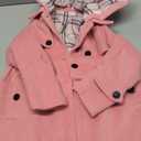 Betusline Girls' Dress Coat, Kids Hoodie Wool Blend Coats Fall Winter Outerwear Peacoat, Size 120