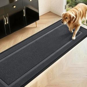 Extra Large Front Door Mat Outside Entrance Indoor Doormat, 60" x 34" Outdoor Mats For Patio Waterproof, Outdoor Door Mats For Outside Entry, Indoor Rugs for Entryway, Sturdy Natural Rubber, Drak Gray