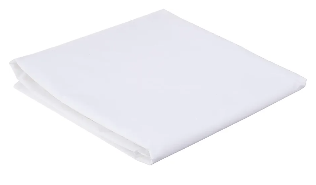 DAKKIONY 10 Pack Round Tablecloth White 120 Inch, Stain Resistant and Wrinkle Polyester Fabric, Washable Table Cover for Kitchen Dining, Wedding, Buffet Table, Holiday Party