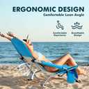 AKSOUL Folding Beach Chair for Adults: Low/High Back Chairs with Carry Bag - Extra Wide Seat Chair with Comfortable Pillow & Storage Pocket (1 Pack & 2 Pack, Blue), 23*23*24 inches