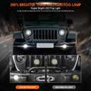 Fog Light Bulb 3.5 Inch For Ram Promaster 1500 2500 3500 2014-2019 Front Bumper Fog Light Driving Lamps,6000k,Pack of 2