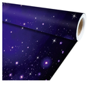 Qyeahkj Outer Space Bulletin Board Paper Roll Galaxy Bulletin Board Background Paper Fade Resistant Blue Night Sky Bulletin Board Decoration Poster Paper for Art Craft Classroom Supplies17.7in x 20ft