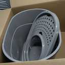 Amazon Basics Large Cat Litter Box with High Sides, Top Entry, Odor Control, Includes Scoop, 20.5 x 14.75 x 14.38 inches, Grey