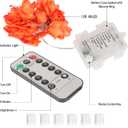 2 Pack Fall Lights - 26Ft 80LED Thanksgiving Decorations with 8 Lighting Modes & Timer - Enlarged Maple Leaves - Battery Operated Waterproof Lights for Indoor & Outdoor Autumn Decor