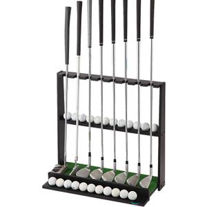 Wooden Golf Putter Stand with Ball Storage - Holds 8 Clubs & 22 Golf Balls, Space-Saving Golf Club Holder for Indoor/Home/Office/Simulator/Driving Range - Golf Accessories & Training Aid Wooden Golf Putter Stand with Ball Storage - Holds 8 Clubs & 22 Golf Balls, Space-Saving Golf Club Holder for Indoor/Home/Office/Simulator/Driving Range - Golf Accessories & Training Aid